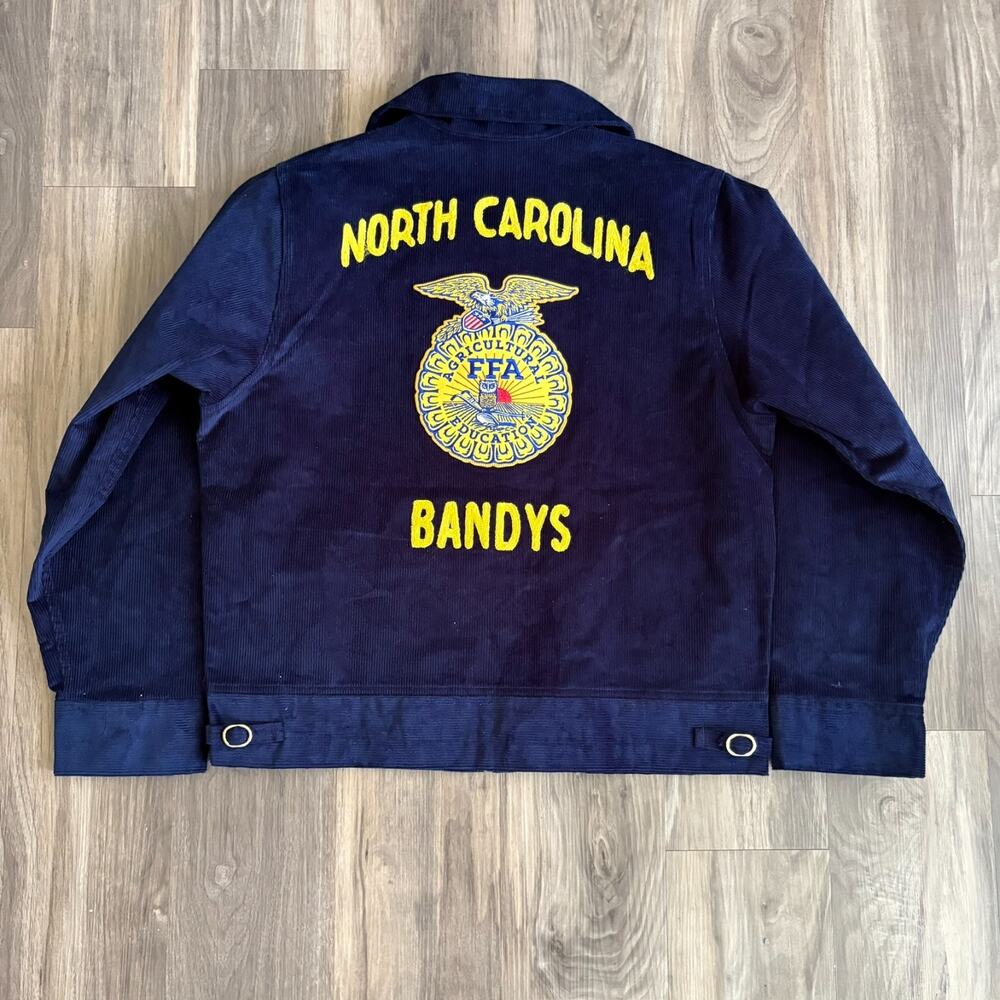 Vintage FFA Jacket Men's Size M Zip Up Navy Corduroy